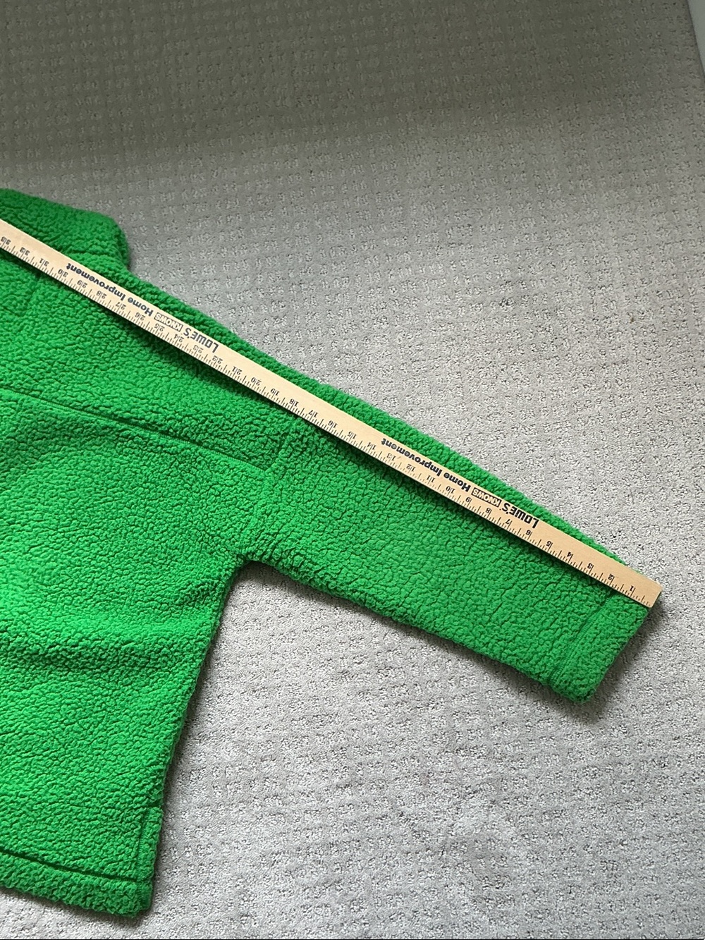 aerie Bright Green Sherpa Snap Pullover - Picture 5 of 5